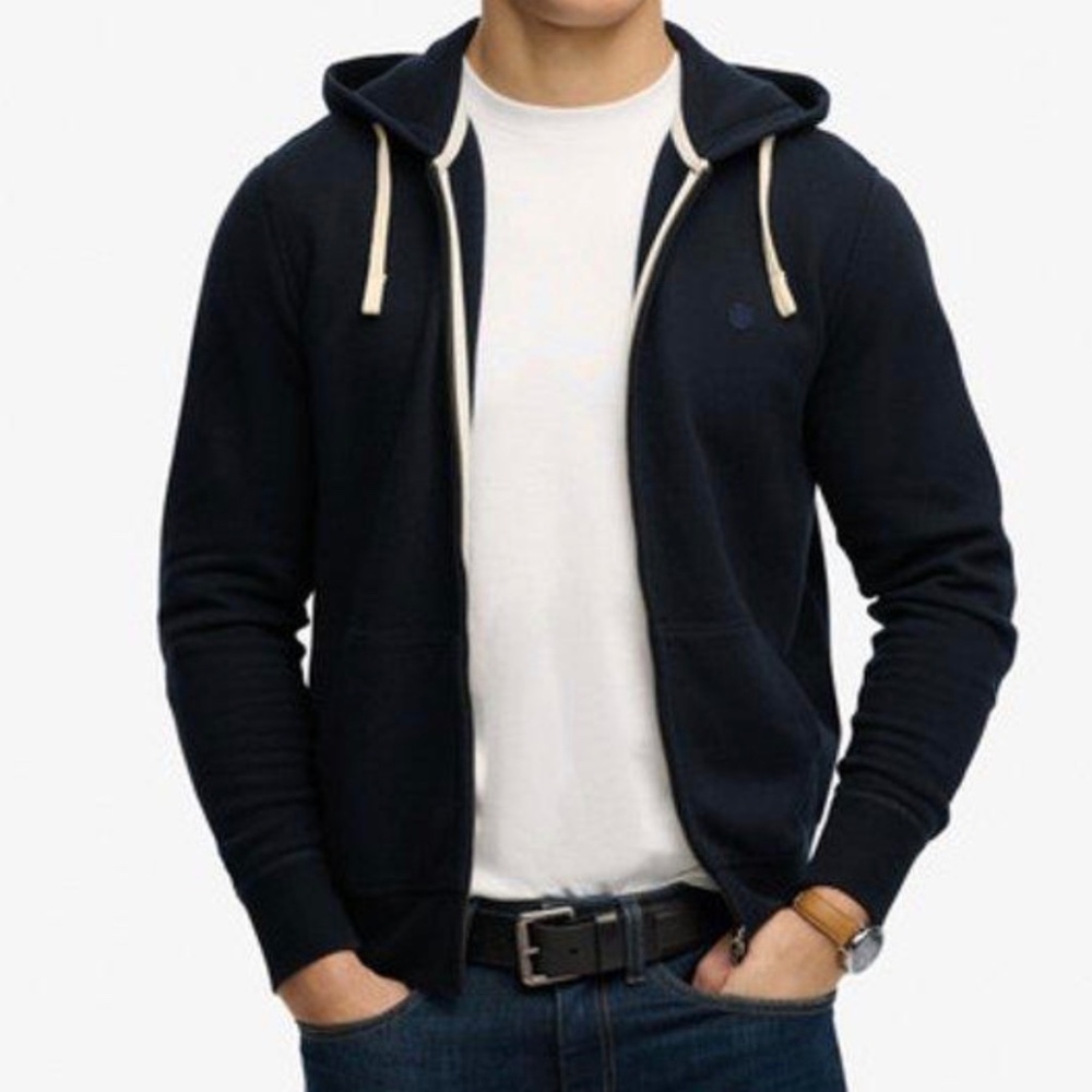 Superdry, dark blue, M zip hoodie